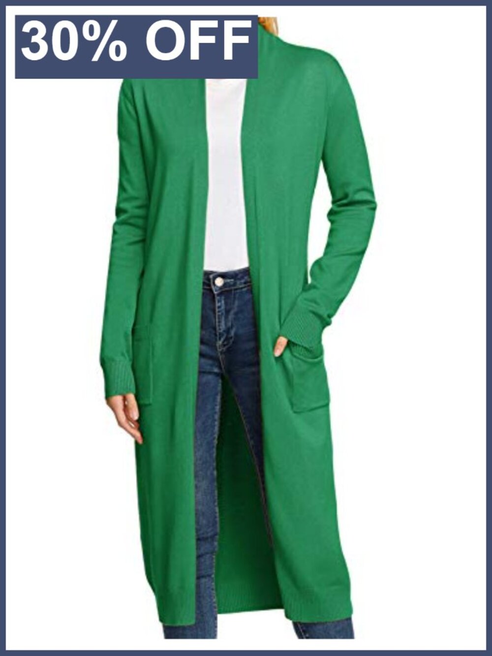 Long Knitted Maxi Open Front Cardigan Sweater